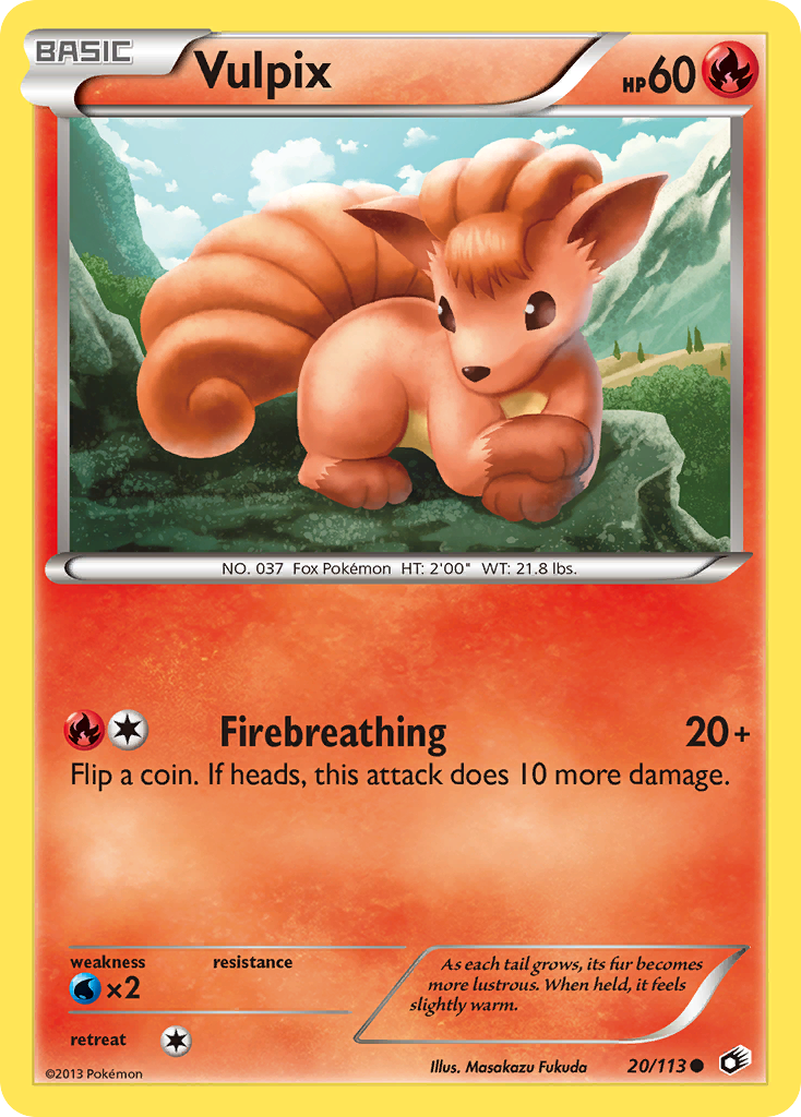 Vulpix (20/113) [Black & White: Legendary Treasures] | Enigma On Main