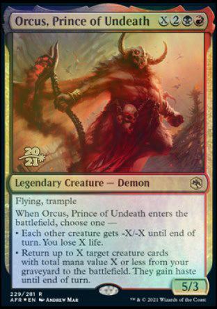 Orcus, Prince of Undeath [Dungeons & Dragons: Adventures in the Forgotten Realms Prerelease Promos] | Enigma On Main