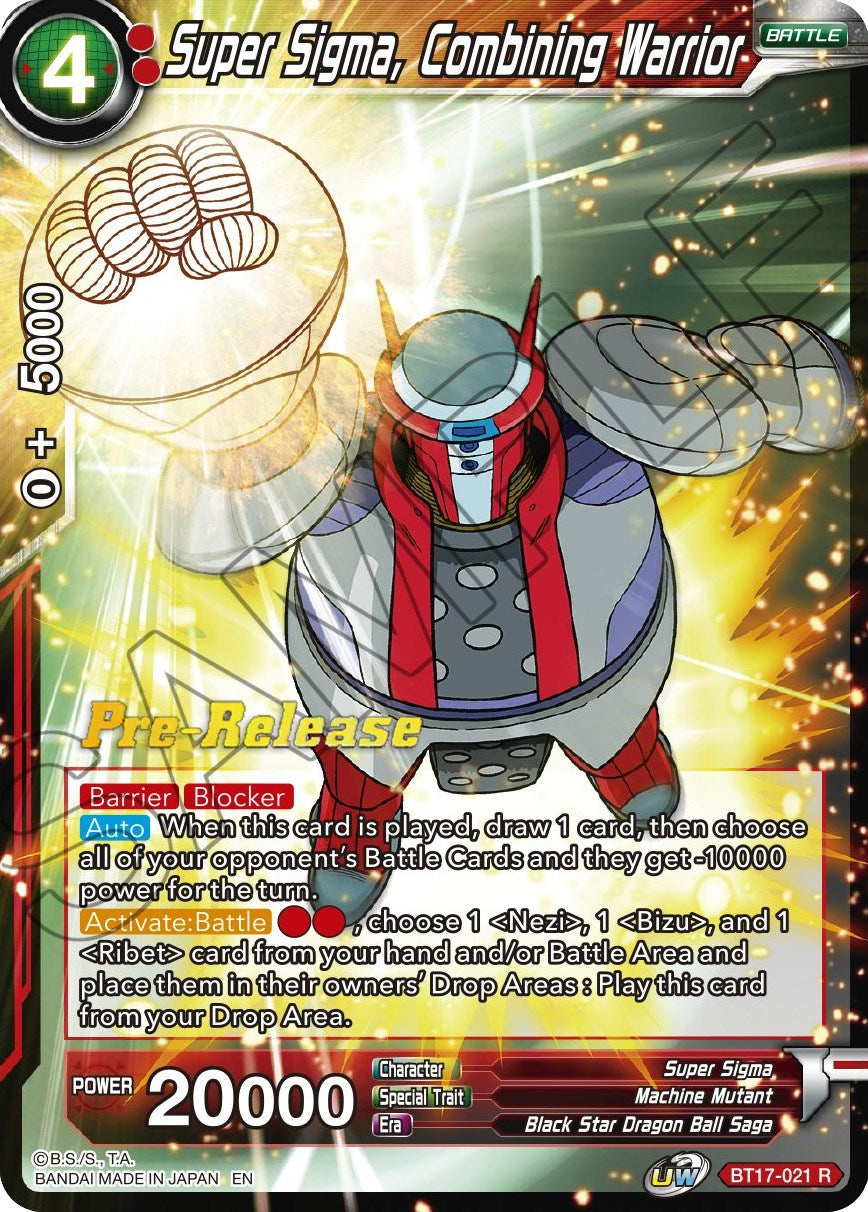 Super Sigma, Combining Warrior (BT17-021) [Ultimate Squad Prerelease Promos] | Enigma On Main