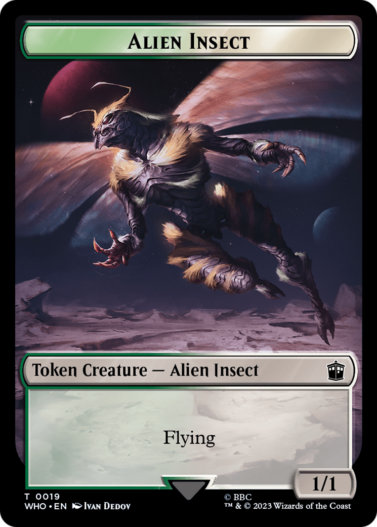 Fish // Alien Insect Double-Sided Token [Doctor Who Tokens] | Enigma On Main