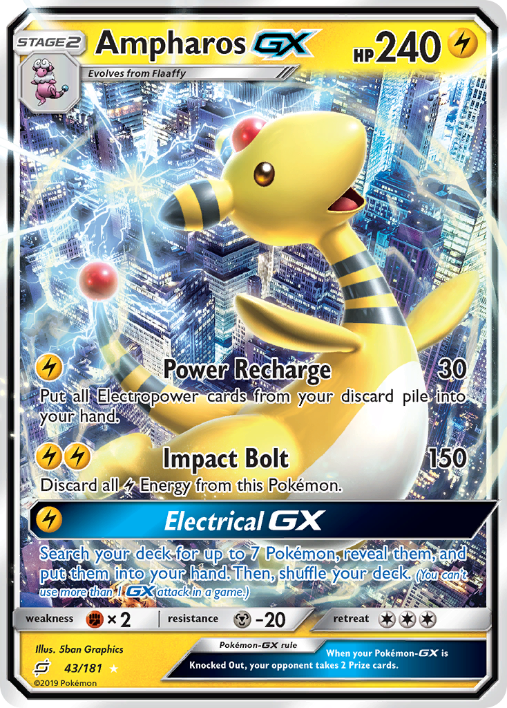 Ampharos GX (43/181) [Sun & Moon: Team Up] | Enigma On Main