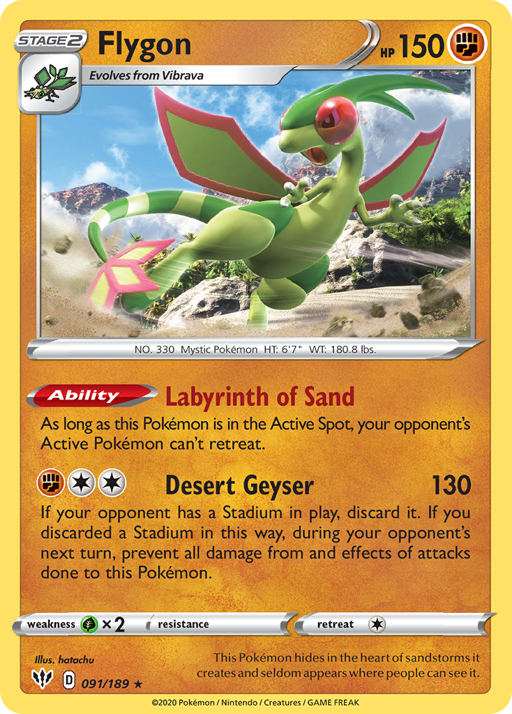 Flygon (091/189) [Sword & Shield: Darkness Ablaze] | Enigma On Main