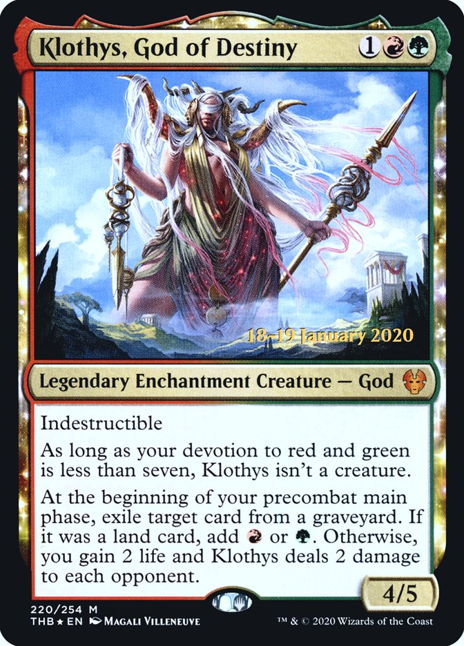 Klothys, God of Destiny [Theros Beyond Death Prerelease Promos] | Enigma On Main