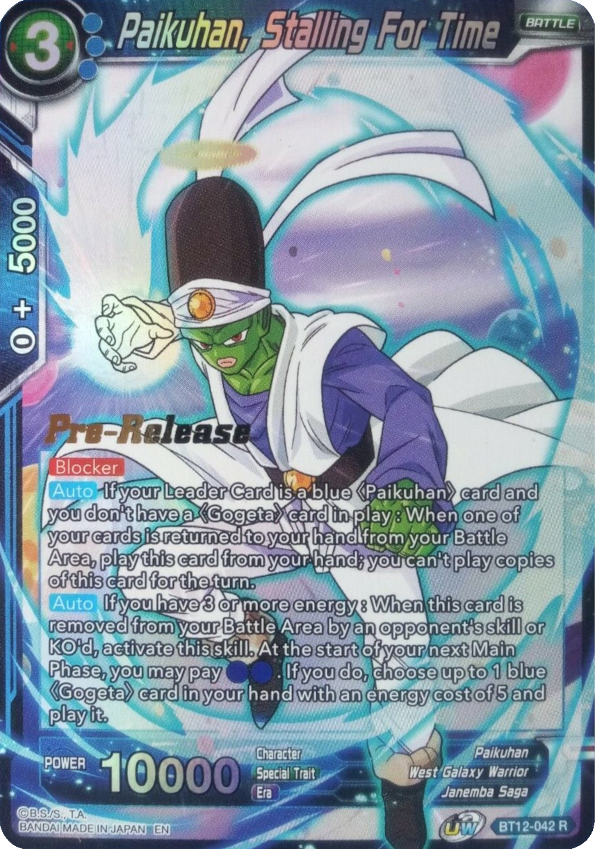 Paikuhan, Stalling for Time (BT12-042) [Vicious Rejuvenation Prerelease Promos] | Enigma On Main