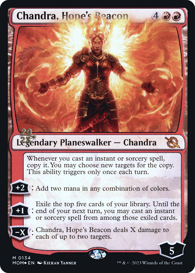 Chandra, Hope's Beacon [March of the Machine Prerelease Promos] | Enigma On Main