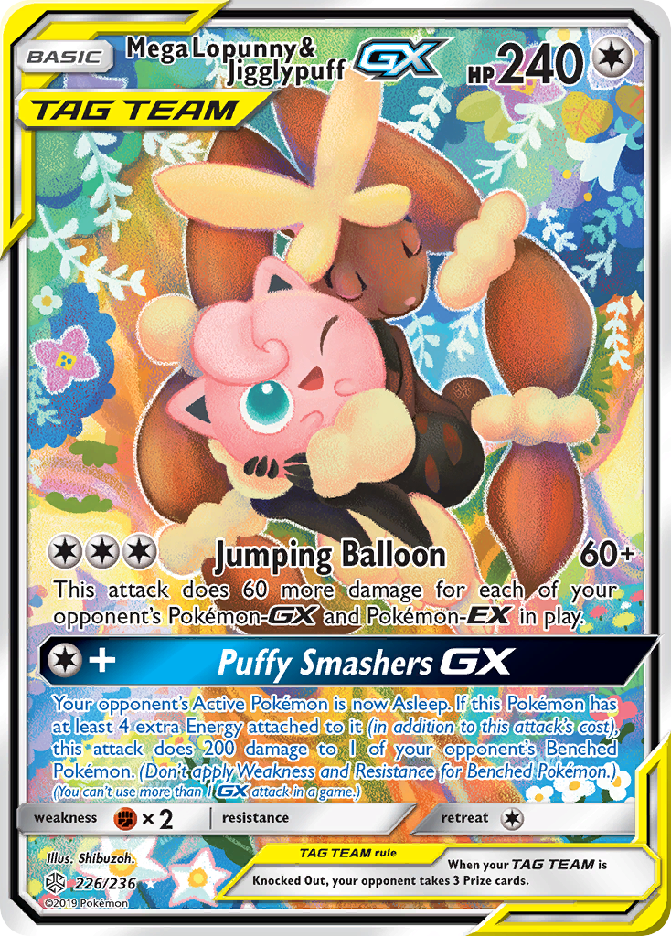 Mega Lopunny & Jigglypuff GX (226/236) [Sun & Moon: Cosmic Eclipse] | Enigma On Main