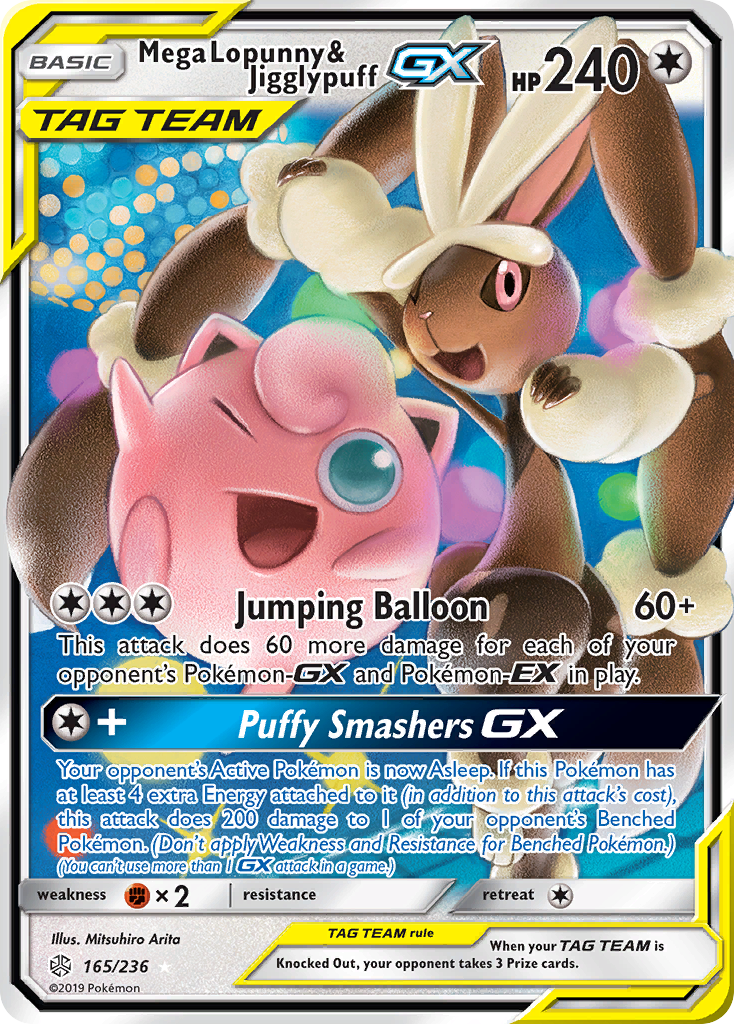 Mega Lopunny & Jigglypuff GX (165/236) [Sun & Moon: Cosmic Eclipse] | Enigma On Main