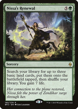 Nissa's Renewal [Battle for Zendikar] | Enigma On Main