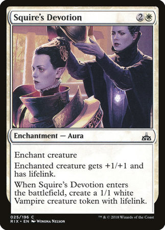 Squire's Devotion [Rivals of Ixalan] | Enigma On Main