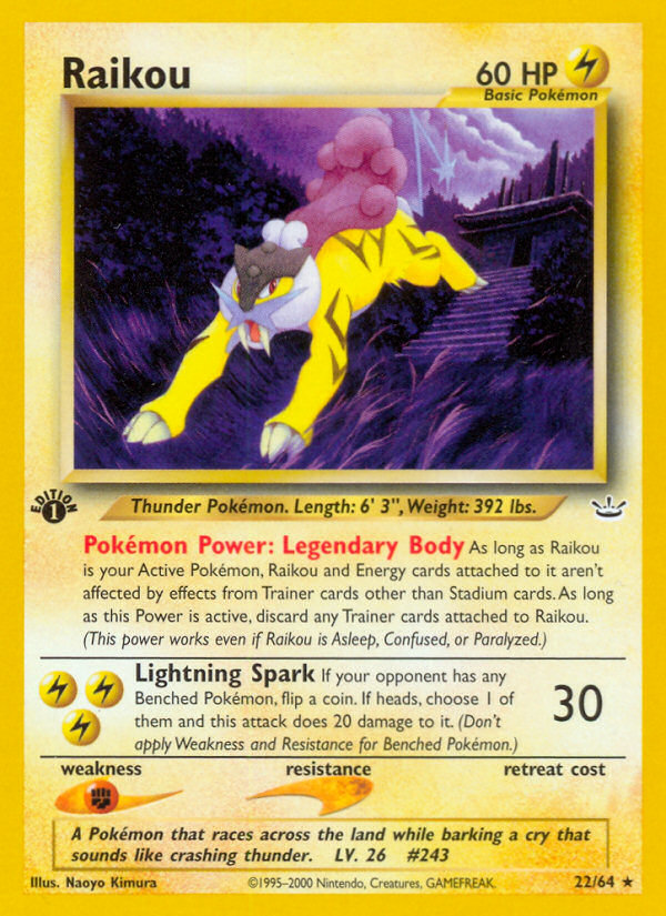 Raikou (22/64) [Neo Revelation 1st Edition] | Enigma On Main