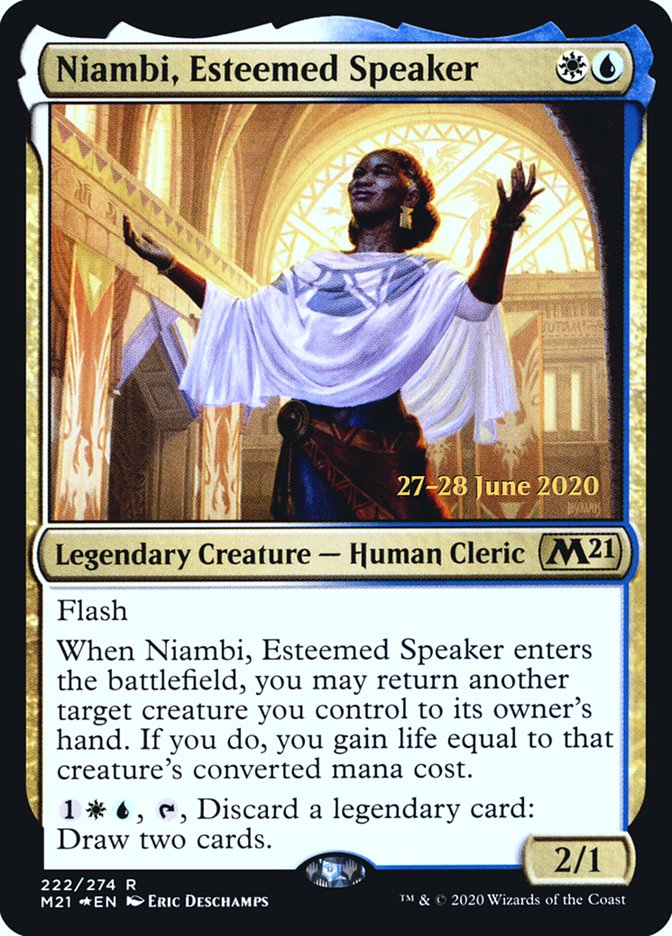 Niambi, Esteemed Speaker  [Core Set 2021 Prerelease Promos] | Enigma On Main