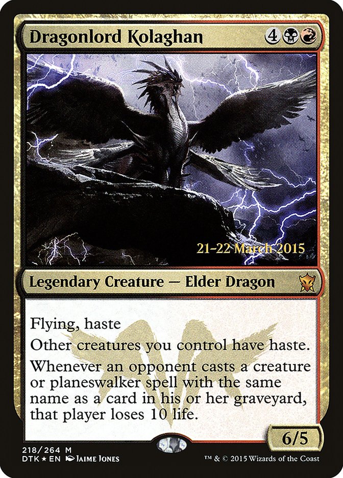 Dragonlord Kolaghan  [Dragons of Tarkir Prerelease Promos] | Enigma On Main