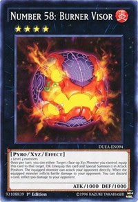 Number 58: Burner Visor [Duelist Alliance] [DUEA-EN094] | Enigma On Main