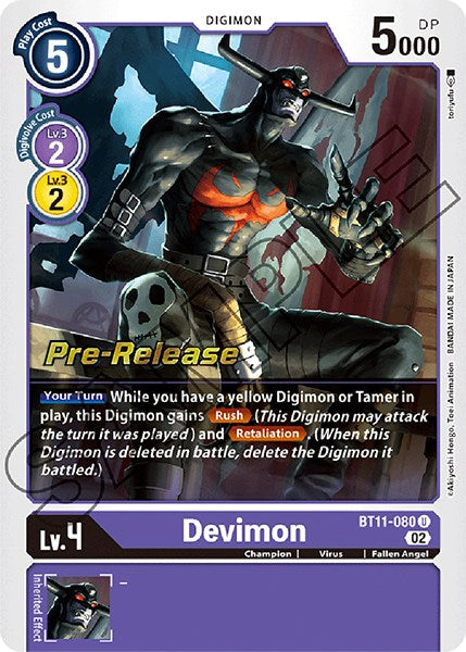 Devimon [BT11-080] [Dimensional Phase Pre-Release Promos] | Enigma On Main