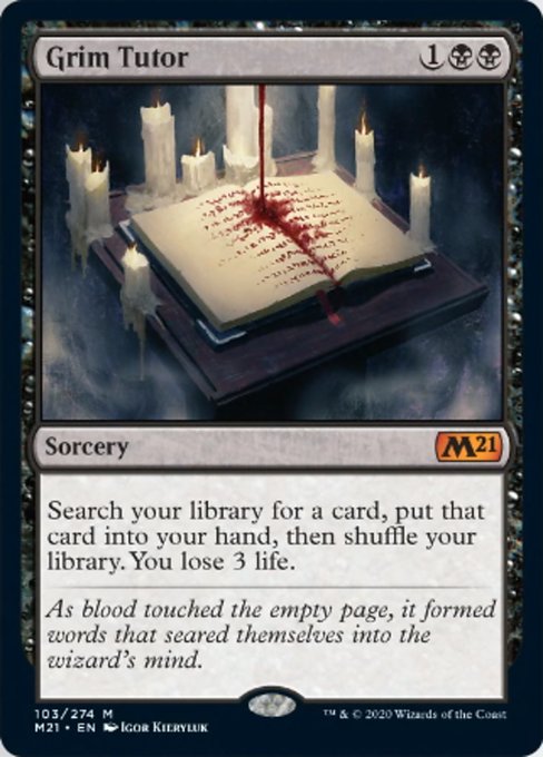 Grim Tutor [Core Set 2021] | Enigma On Main