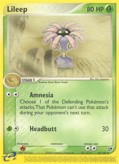 Lileep (43/100) [EX: Sandstorm] | Enigma On Main