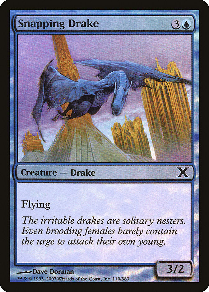 Snapping Drake (Premium Foil) [Tenth Edition] | Enigma On Main