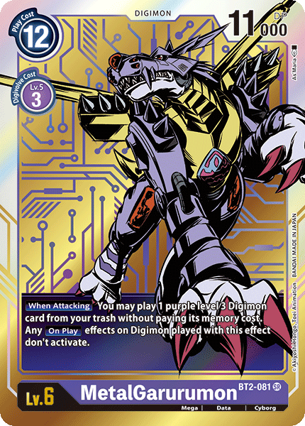 MetalGarurumon [BT2-081] (Alternate Art) [Release Special Booster Ver.1.0] | Enigma On Main