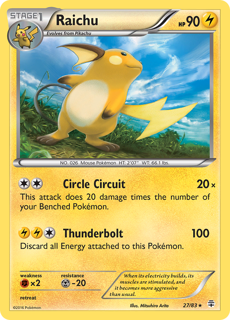 Raichu (27/83) [XY: Generations] | Enigma On Main