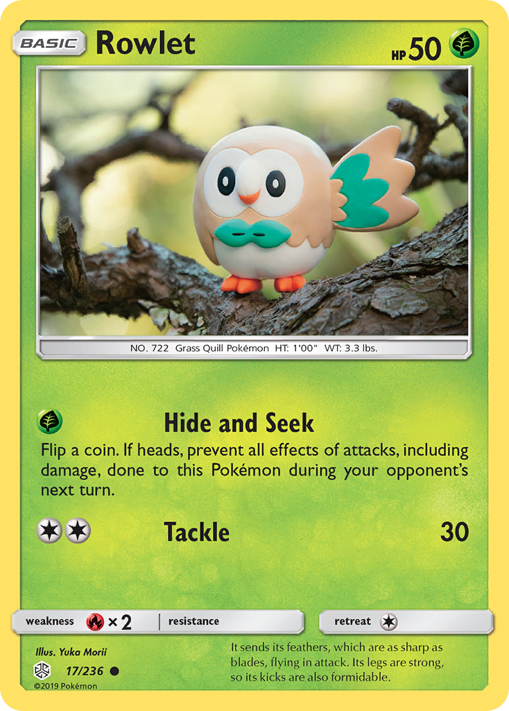 Rowlet (17/236) [Sun & Moon: Cosmic Eclipse] | Enigma On Main