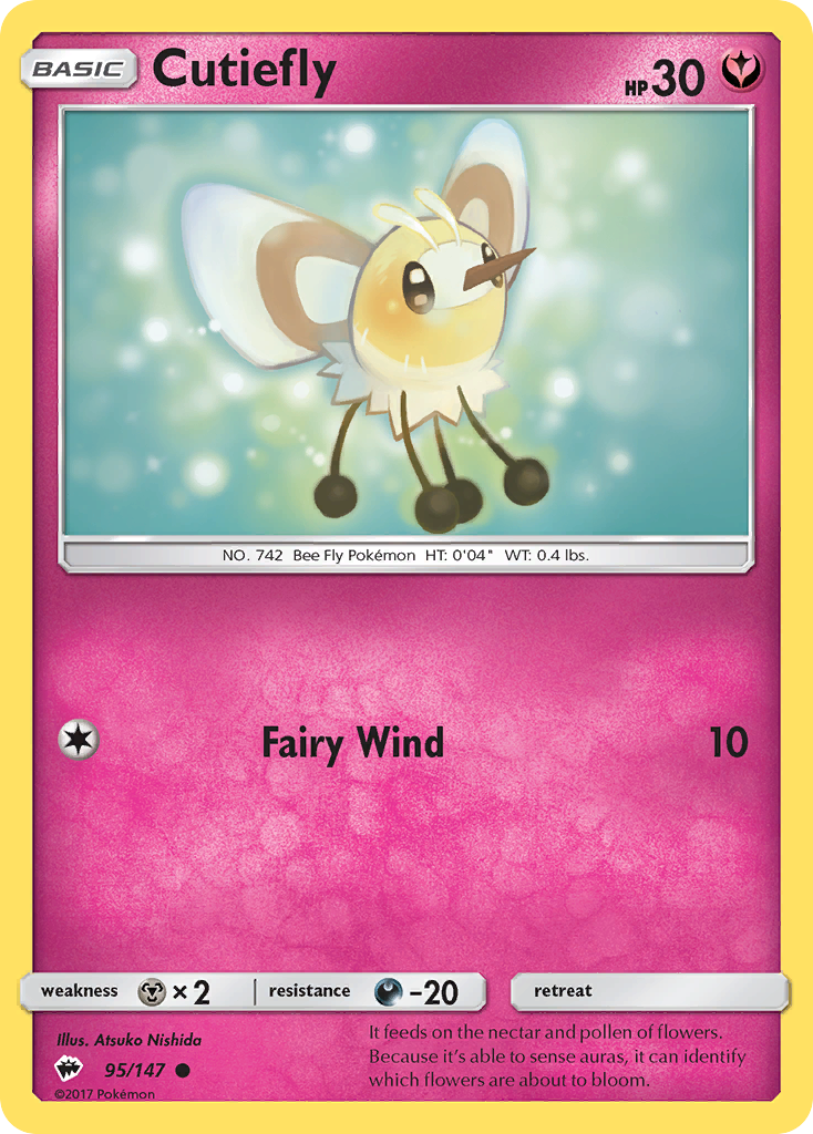 Cutiefly (95/147) [Sun & Moon: Burning Shadows] | Enigma On Main