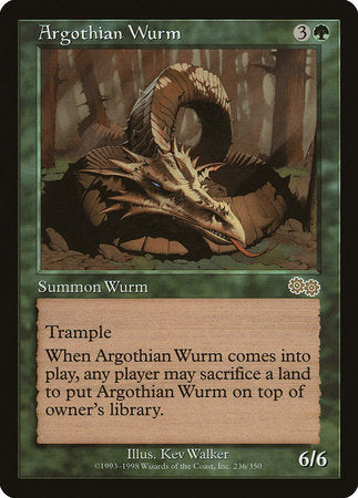 Argothian Wurm [Urza's Saga] | Enigma On Main