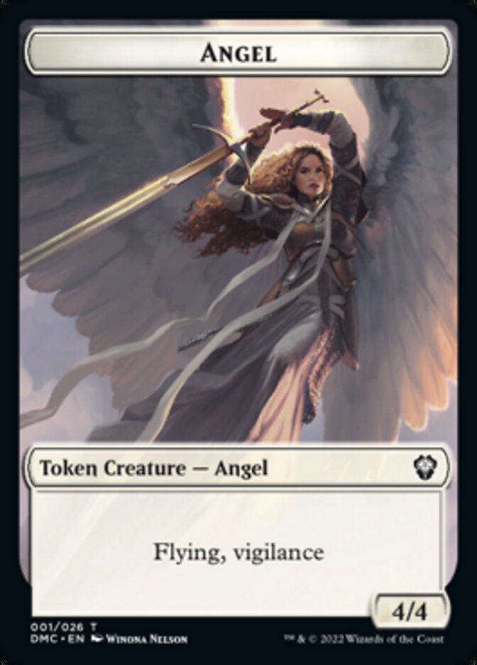 Kavu // Angel Double-sided Token [Dominaria United Commander Tokens] | Enigma On Main