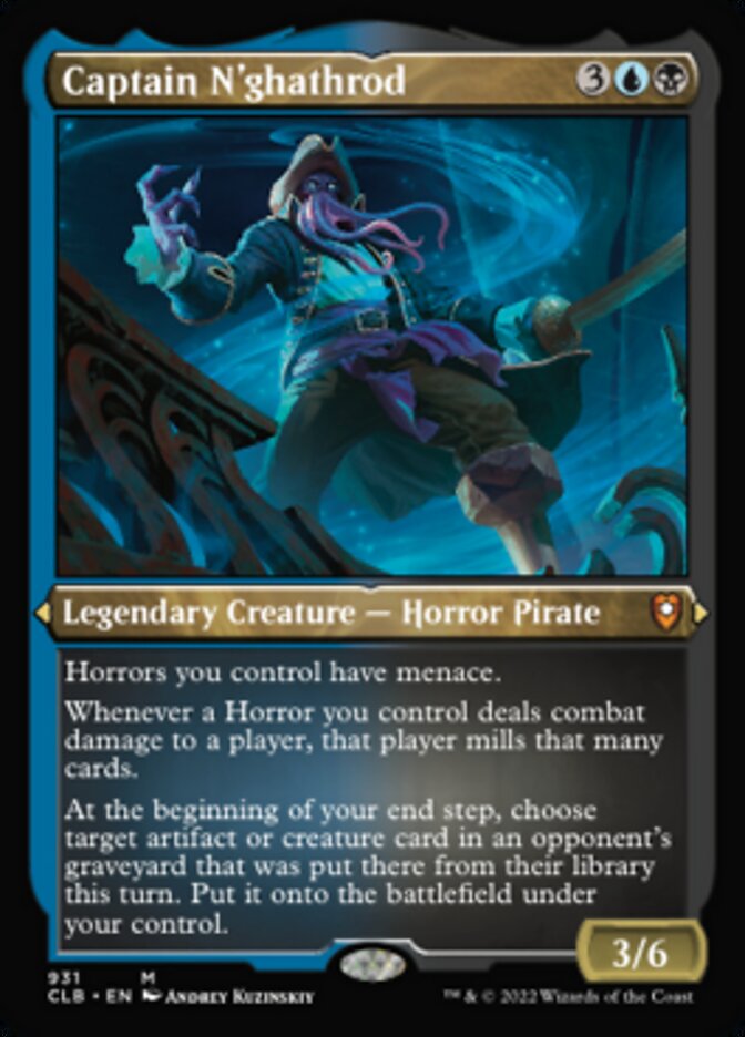 Captain N'ghathrod (Display Commander) (Foil Etched) [Commander Legends: Battle for Baldur's Gate] | Enigma On Main