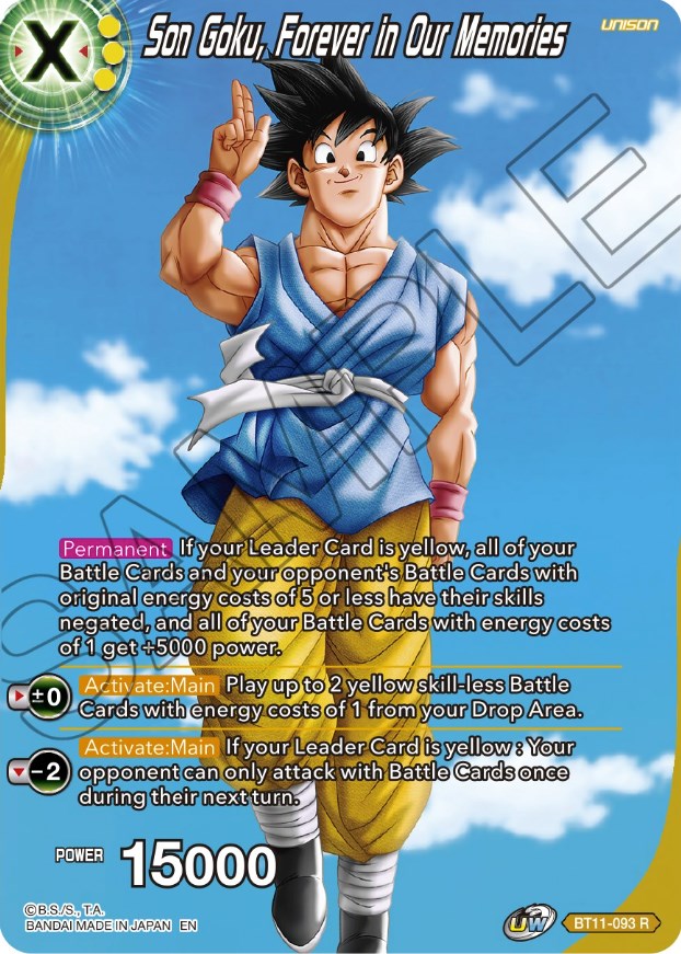 Son Goku, Forever in Our Memories (BT11-093) [Theme Selection: History of Son Goku] | Enigma On Main