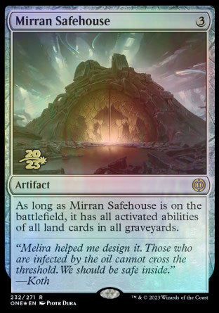 Mirran Safehouse [Phyrexia: All Will Be One Prerelease Promos] | Enigma On Main