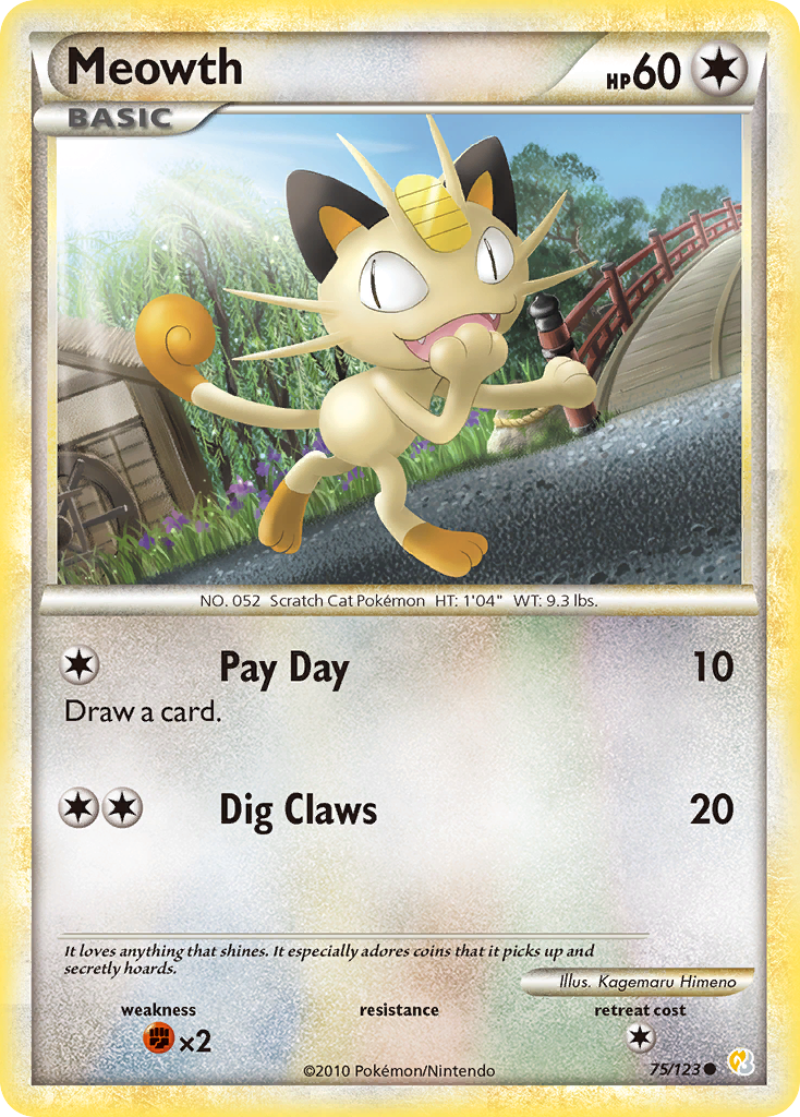 Meowth (75/123) [HeartGold & SoulSilver: Base Set] | Enigma On Main