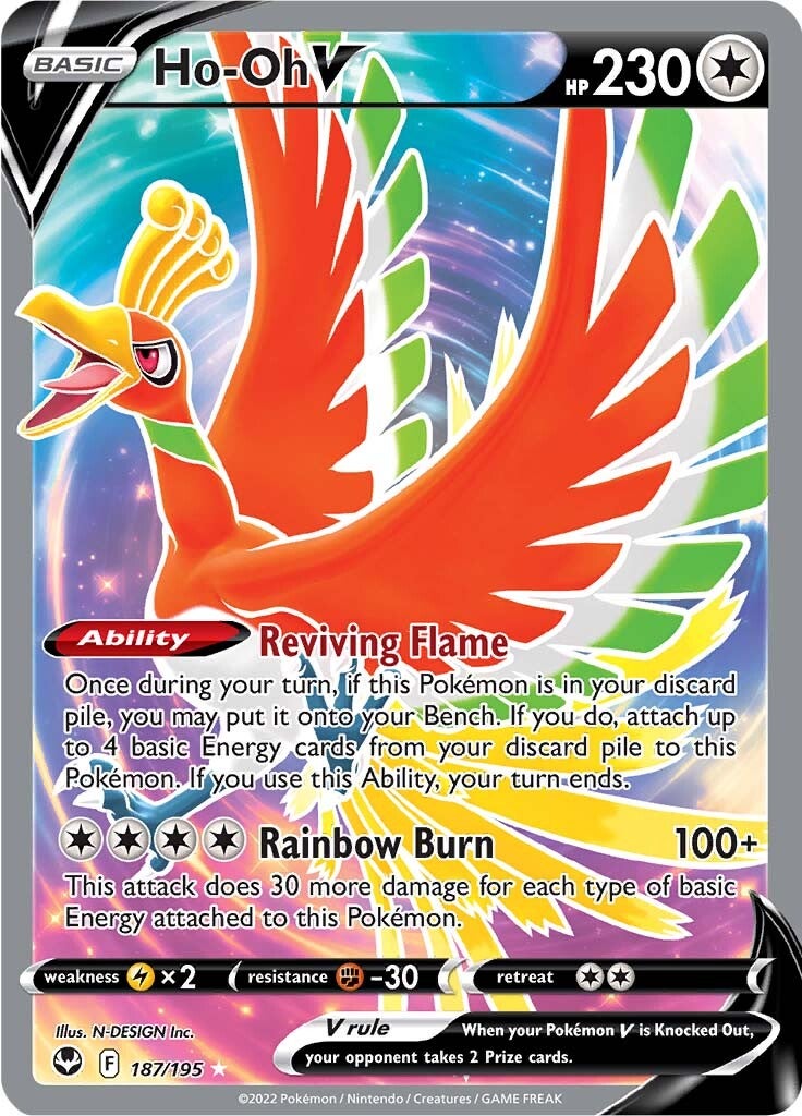 Ho-oh V (187/195) [Sword & Shield: Silver Tempest] | Enigma On Main