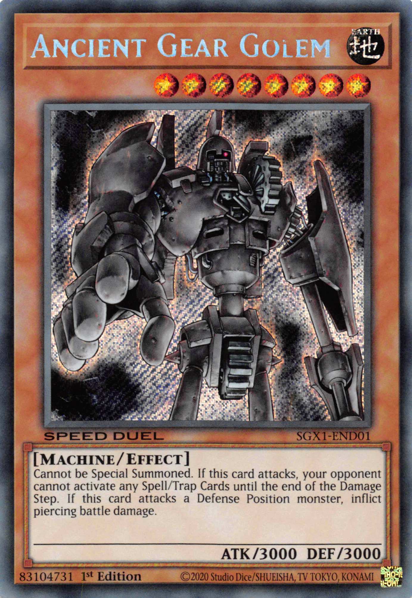 Ancient Gear Golem [SGX1-END01] Secret Rare | Enigma On Main