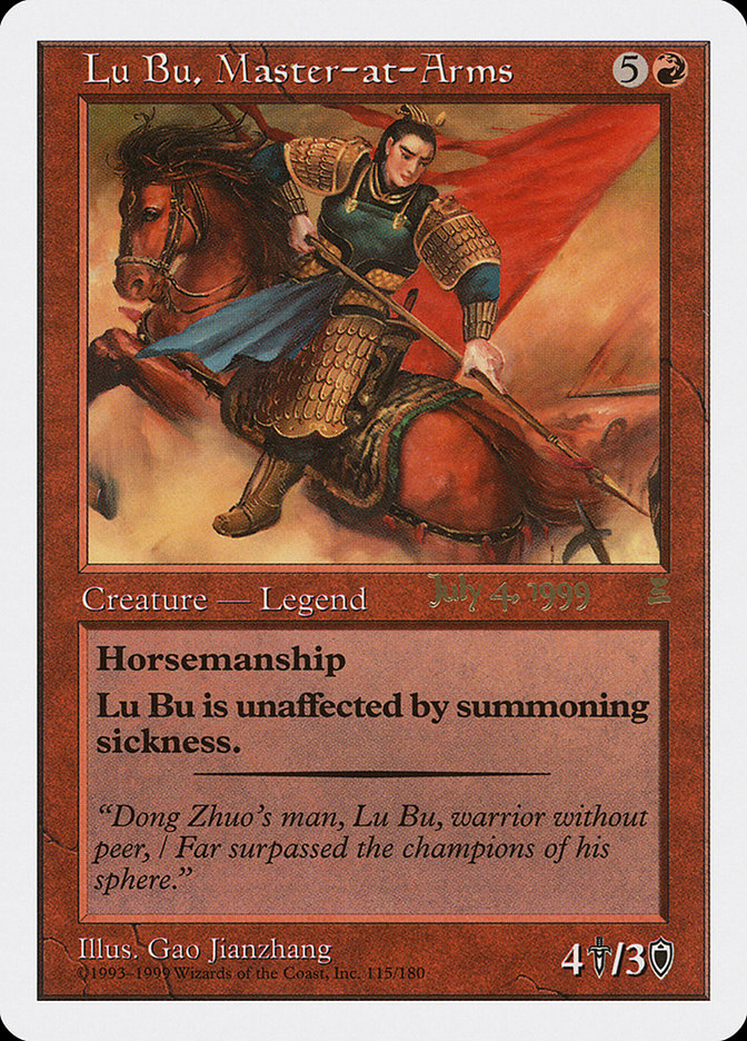 Lu Bu, Master-at-Arms (July 4, 1999) [Portal Three Kingdoms Promos] | Enigma On Main