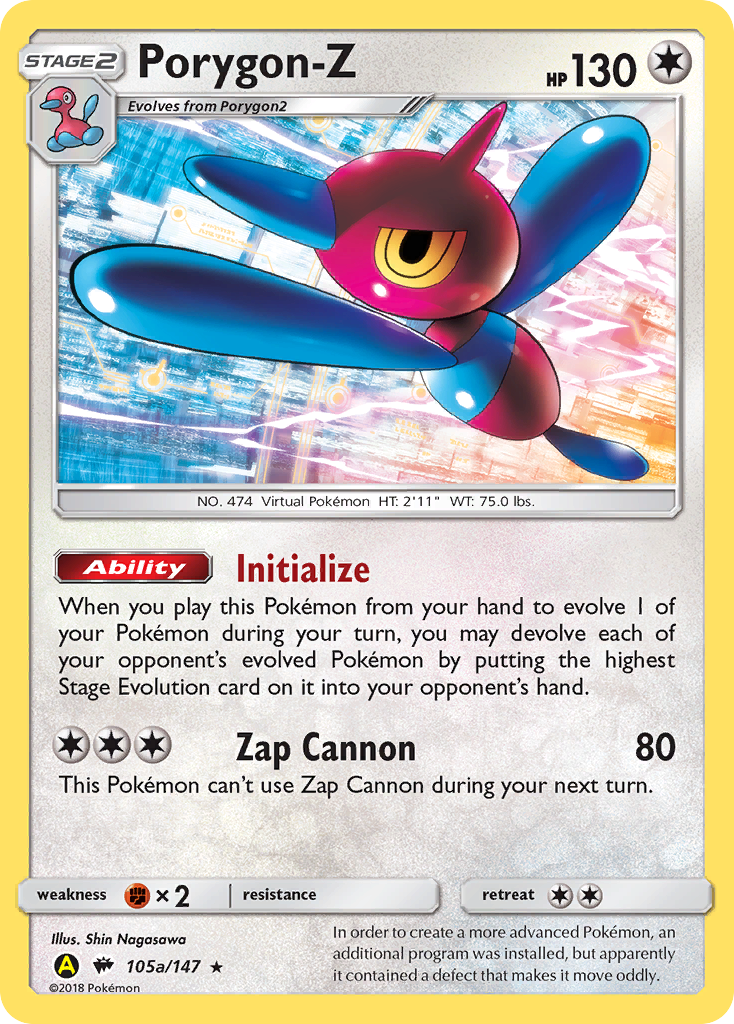 Porygon-Z (105a/147) (Alternate Art Promo) [Sun & Moon: Burning Shadows] | Enigma On Main