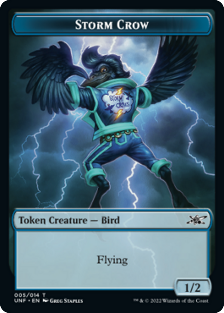 Zombie Employee // Storm Crow Double-sided Token [Unfinity Tokens] | Enigma On Main