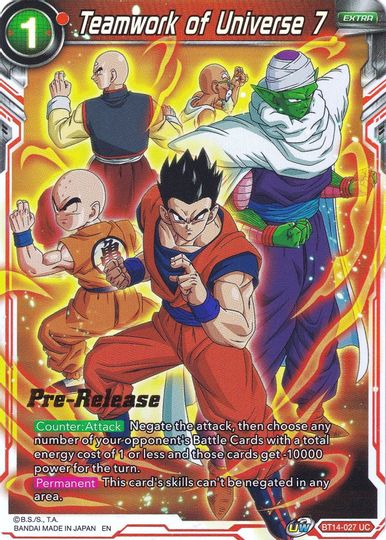 Teamwork of Universe 7 (BT14-027) [Cross Spirits Prerelease Promos] | Enigma On Main