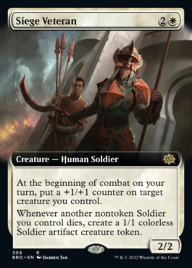 Siege Veteran (Extended Art) [The Brothers' War] | Enigma On Main