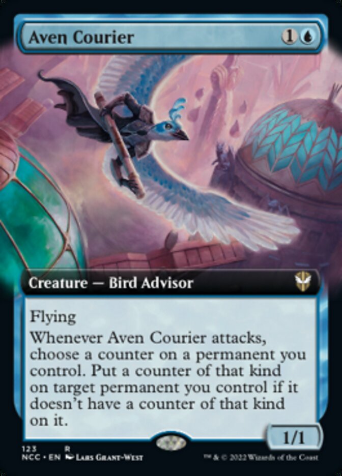 Aven Courier (Extended Art) [Streets of New Capenna Commander] | Enigma On Main