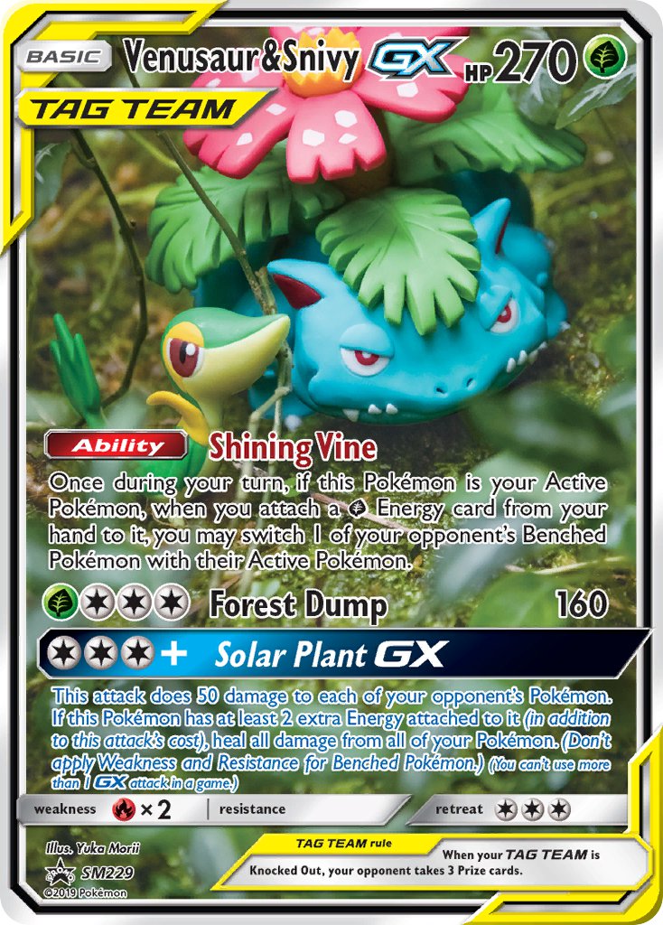 Venusaur & Snivy GX (SM229) [Sun & Moon: Black Star Promos] | Enigma On Main