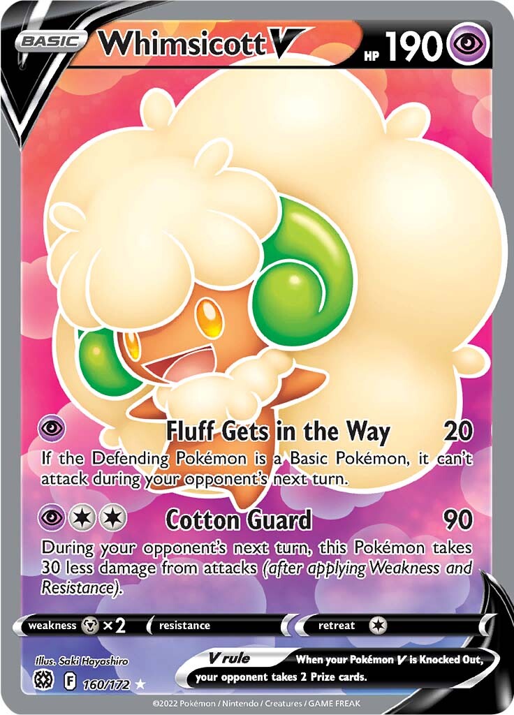 Whimsicott V (160/172) [Sword & Shield: Brilliant Stars] | Enigma On Main