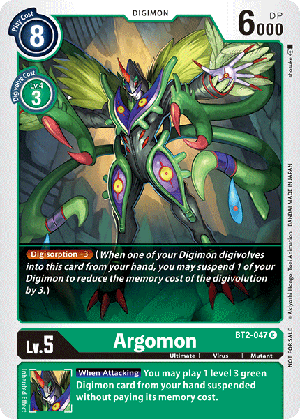 Argomon [BT2-047] (Alternate Art) [Release Special Booster Ver.1.5] | Enigma On Main