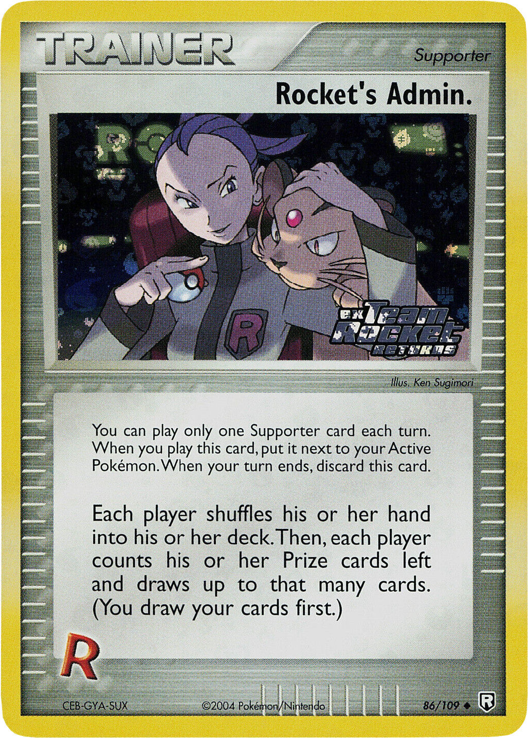 Rocket's Admin. (86/109) (Stamped) [EX: Team Rocket Returns] | Enigma On Main