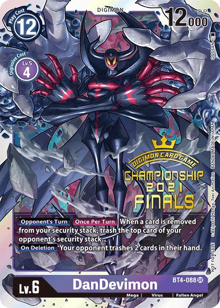 DanDevimon [BT4-088] (2021 Championship Finals Event Pack Alt-Art Gold Stamp Set) [Great Legend Promos] | Enigma On Main