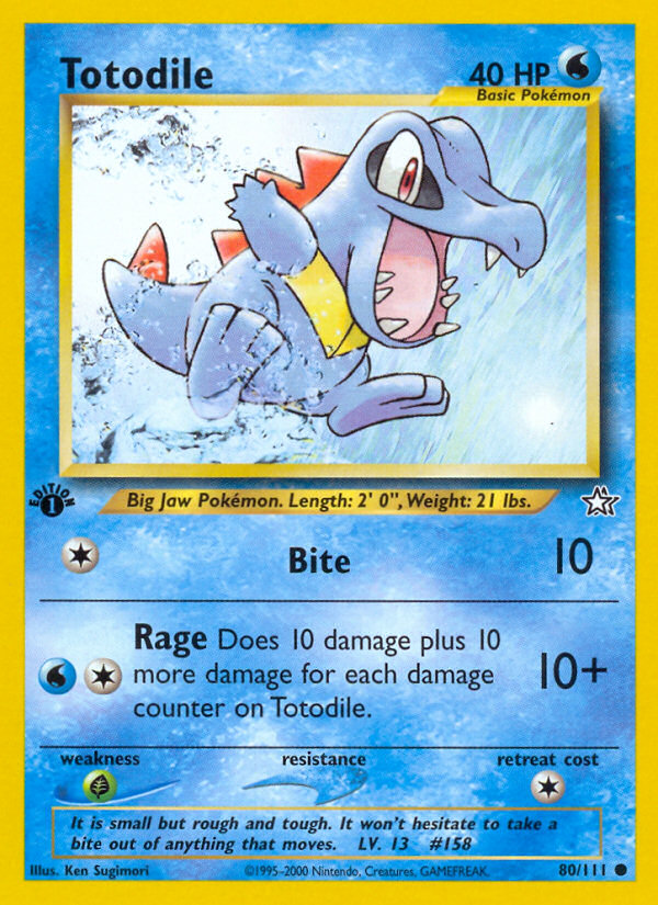 Totodile (80/111) [Neo Genesis 1st Edition] | Enigma On Main