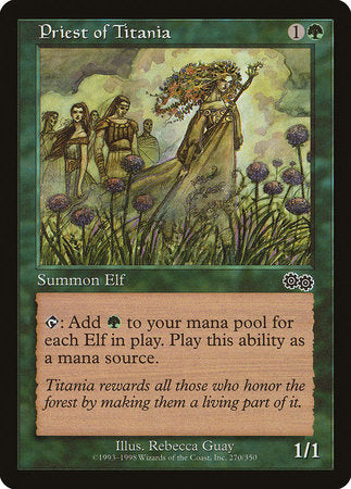 Priest of Titania [Urza's Saga] | Enigma On Main