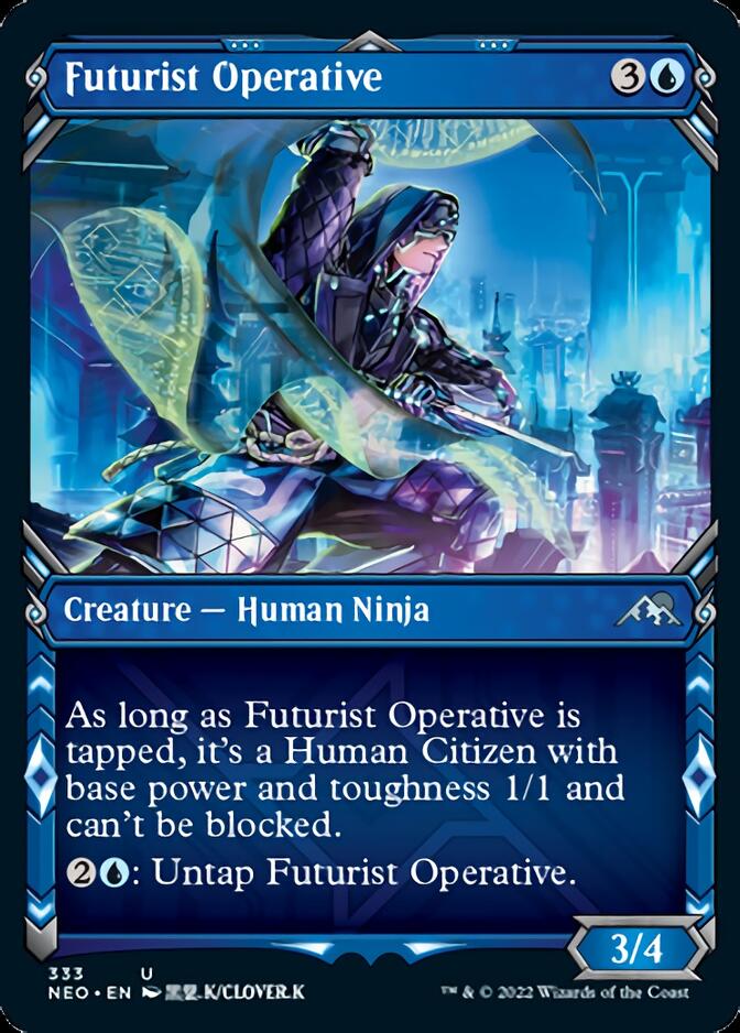Futurist Operative (Showcase Ninja) [Kamigawa: Neon Dynasty] | Enigma On Main