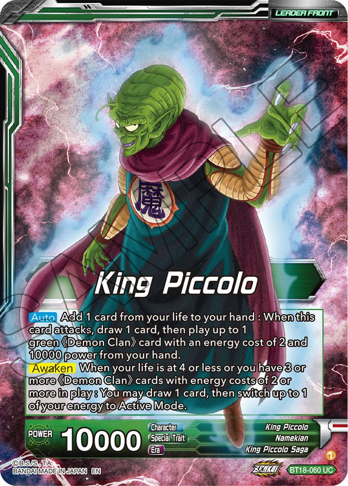 King Piccolo // King Piccolo, World Conquest Awaits (BT18-060) [Dawn of the Z-Legends Prerelease Promos] | Enigma On Main