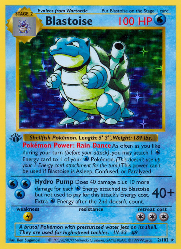 Blastoise (2/102) (Shadowless) [Base Set 1st Edition] | Enigma On Main