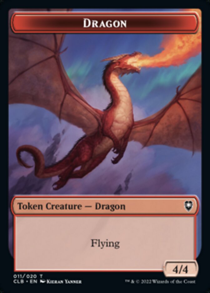 Treasure // Dragon Double-sided Token [Commander Legends: Battle for Baldur's Gate Tokens] | Enigma On Main